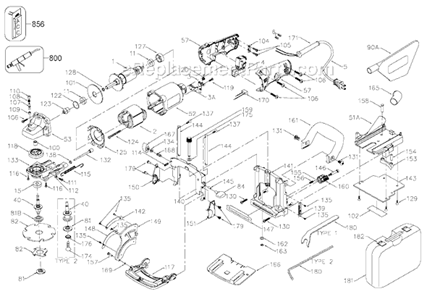 Part Location Diagram of 884259 Porter Cable Spring